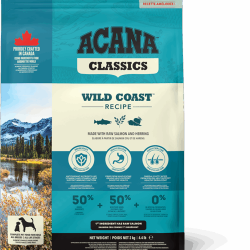 Acana Classics Wild Coast Recipe Front 2kg