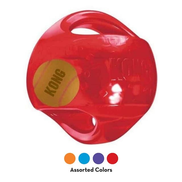 Palla Da Tennis Gigante KONG Jumbler Ball - Giocattolo Per Cani Con Pallina Interna E Squeaker, Per Taglia Media/Grande Kong Per Cani