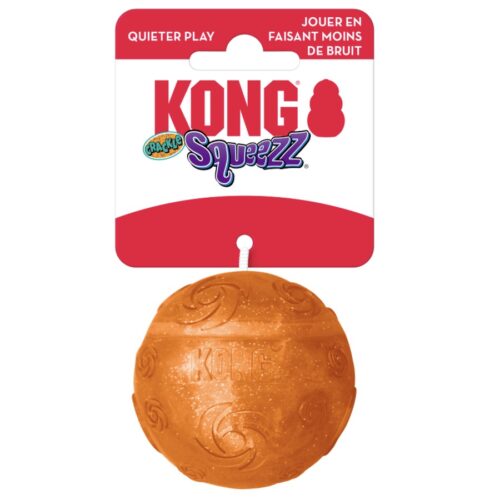 Kong Squeezz Crackle Ball Orange with packaging