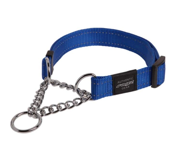 Rogz Obedience Control Collar with Chain Blue