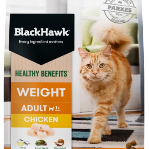 Black Hawk Healthy Benefits Weight Adult Chicken Dry Cat Food 2kg