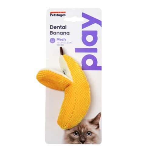Petstages Dental Banana Cat Toy with Catnip