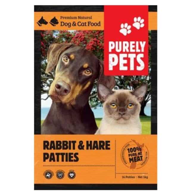 Hare Pack Purely Pets Frozen Rabbit and Hare Patties 1kg - Petworkz