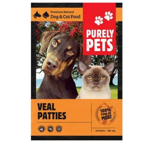 Purely Pets Veal Patties 1kg pack