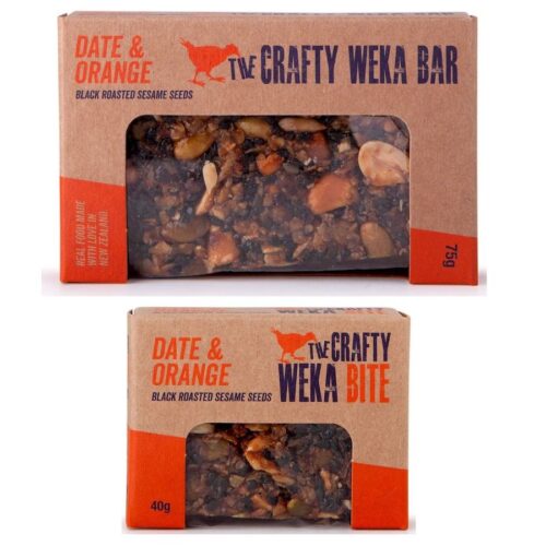 The Crafty Weka Bar 75g and Bite 40g Date and Orange flavour